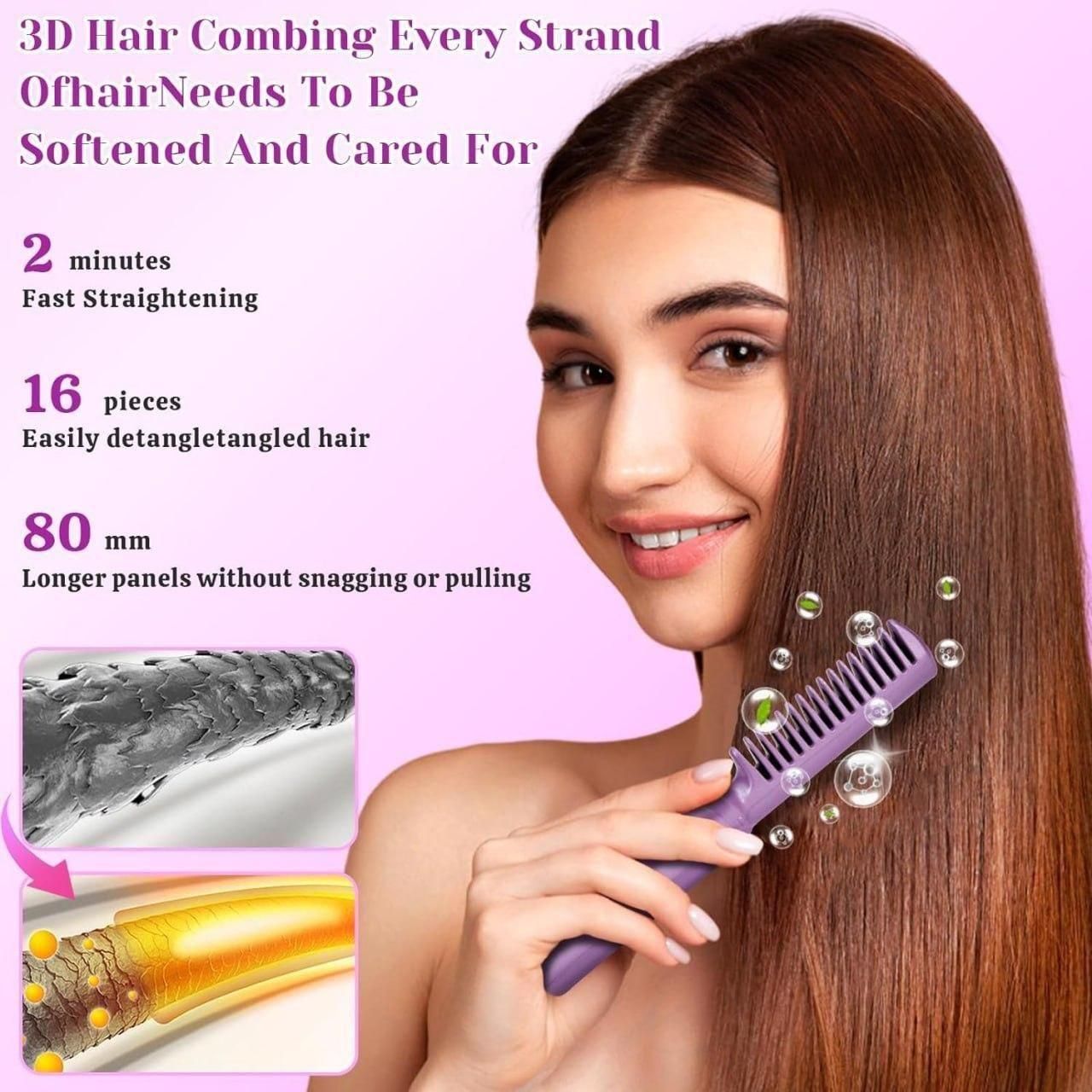 Portable Mini Hair Straightener (Cordless, Rechargeable, Adjustable)